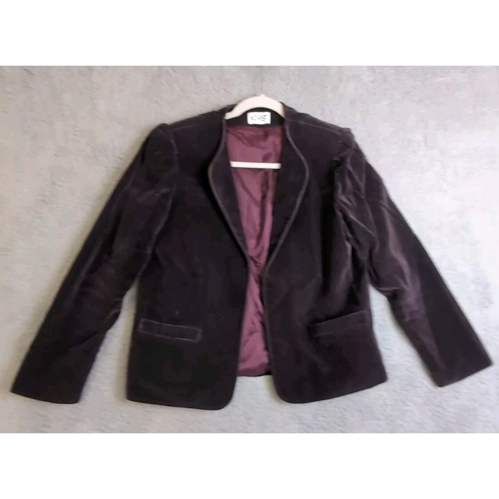 Koret Blazer Skirt Set Womens 12 Union Made Velour Purple Lined Jacket USA Made